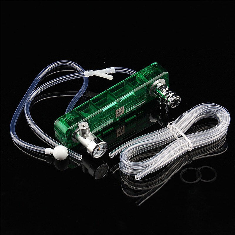 Diy Co2 Diffuser D501 Kit Planted Aquarium Co2 Diffuser Needle Valve Pressure Gauge Generator Green