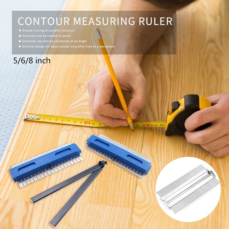 Steel Contour Profile Gauge Multi-function Metal Contour Gauge Shape Duplicator Precisely Copy Irregular Shapes Measure Ruler