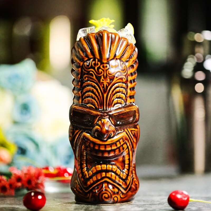 425-600ml bar kalla drycker butik tiki kopp hawaii flicka stygg staty slub lejonhuvud cocktailglas keramiskt vin tiki mugg drinkware