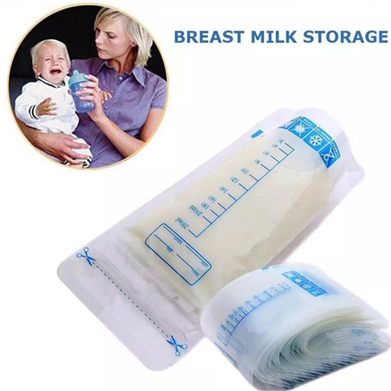 30 sacos de alimentação selados portáteis descartáveis do armazenamento do leite materno do bebê dos pces 250ml