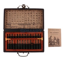 13 Rijen Vintage Chinese Houten Kraal Rekenen Abacus Met Doos Classic Oude Rekenmachine Tellen Collection Kinderen Speelgoed