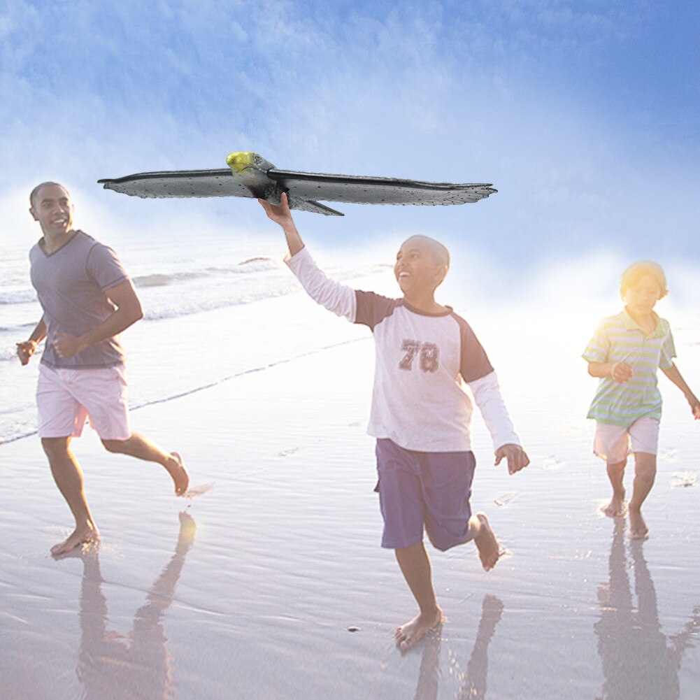 2PC Eagle Model Educational DIY Coating FoamHand Launch Throwing Aircraft Airplane Glider DIY Plane Toy