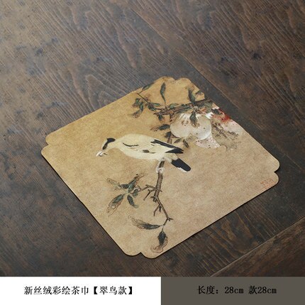Fluwelen Theedoek Absorberende Zen Chinese Stijl Retro Thee Art Thee Doek Thee Mat Kung Fu Thee Set Theeceremonie onderdelen: B