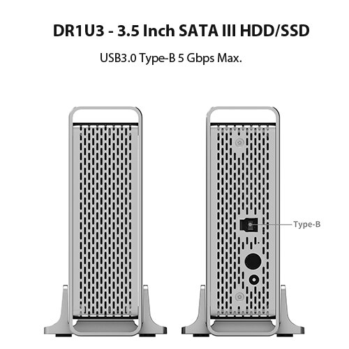 Yottamaster 2.5 3.5 tums hårddiskhölje hdd ssd sata 6 gbps 10 gbps hdd hdd typ-c typ -b 12 v 2a 7-9.5mm 7-15mm hölje: Dr 3.5 t- b