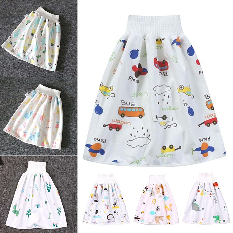 Comfy Children Diaper Skirt Shorts 2 in 1 Waterproof Super Absorbent Leak-proof Washable Baby Diaper Skirt Pants ALS88