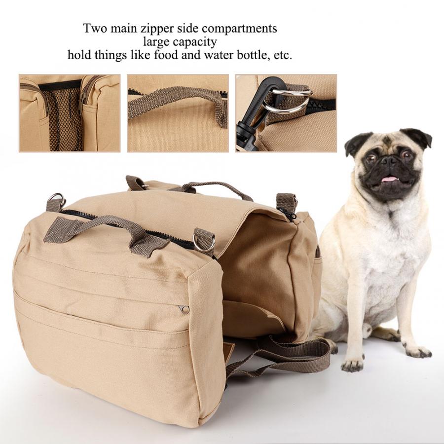 Hond Outdoor Rugzak Reizen Kamperen Wandelen Zadel Side Bag Voor Medium Grote Hond Hond Zadeltas