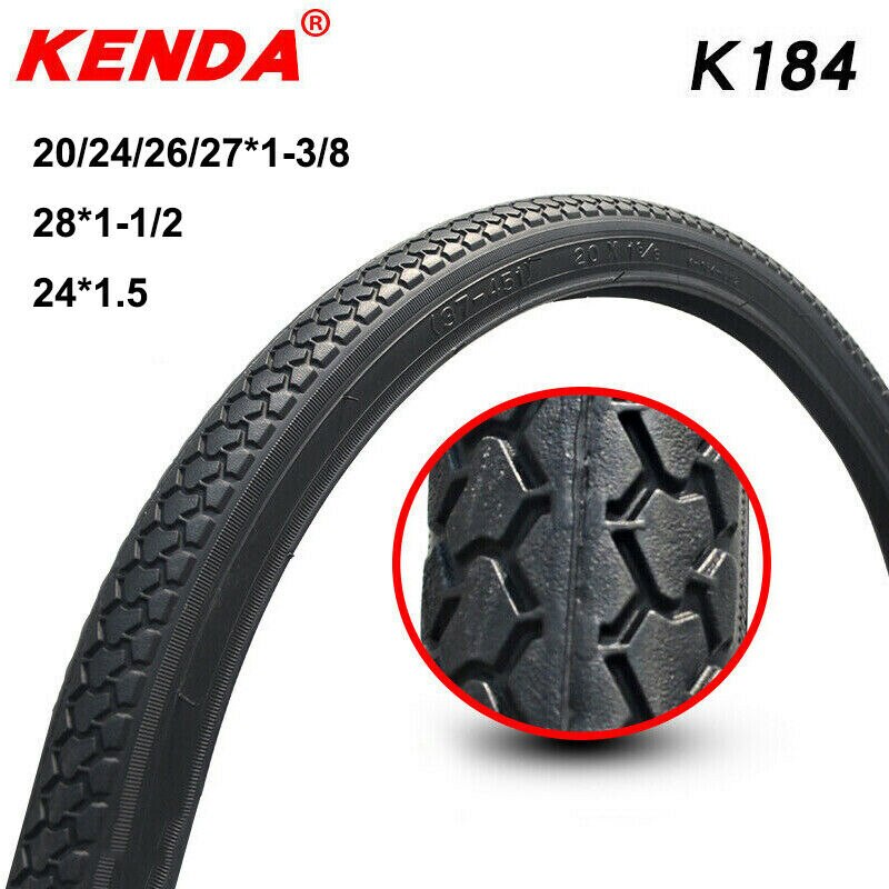 KENDA K184 MTB Tire Mountain Bike 20/24/26/27/28in Tyres 1-3/8 1-1/2 1.5in BMX Road Bicycle Accessories 45-60PSI Clincher Rubber
