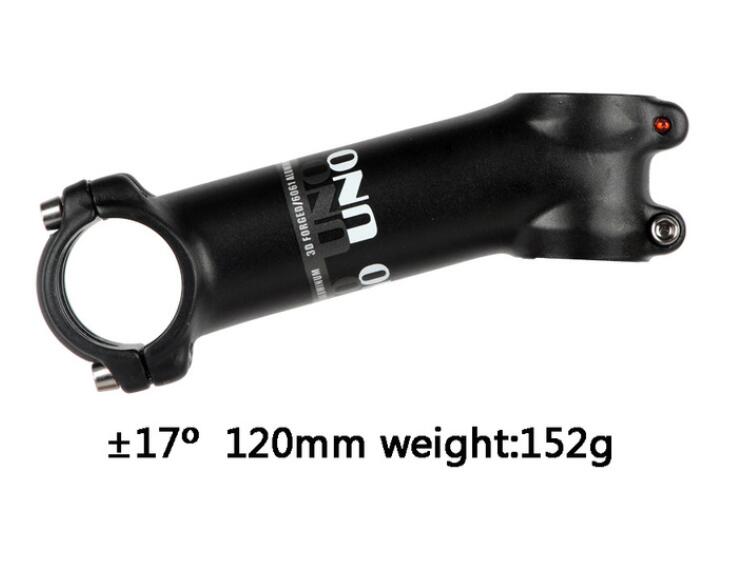 UNO Bike Stem Ultralight Mountain MTB Bicycle Stems Alloy Aluminum Stem 60/70/80/90/100/110/120/130mm: 17 degrees 120mm
