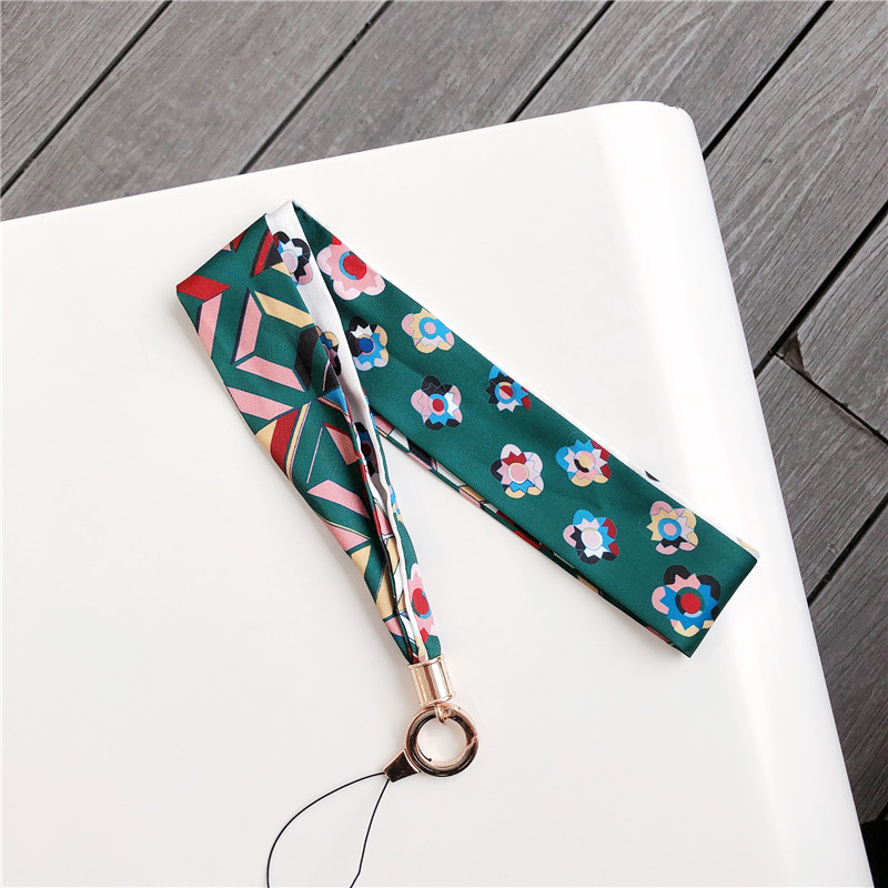 Silk Mobile Phone Straps Holder Key Badge Camera USB Holders Hanging Neck Rope Lanyard with Keyring: geometry