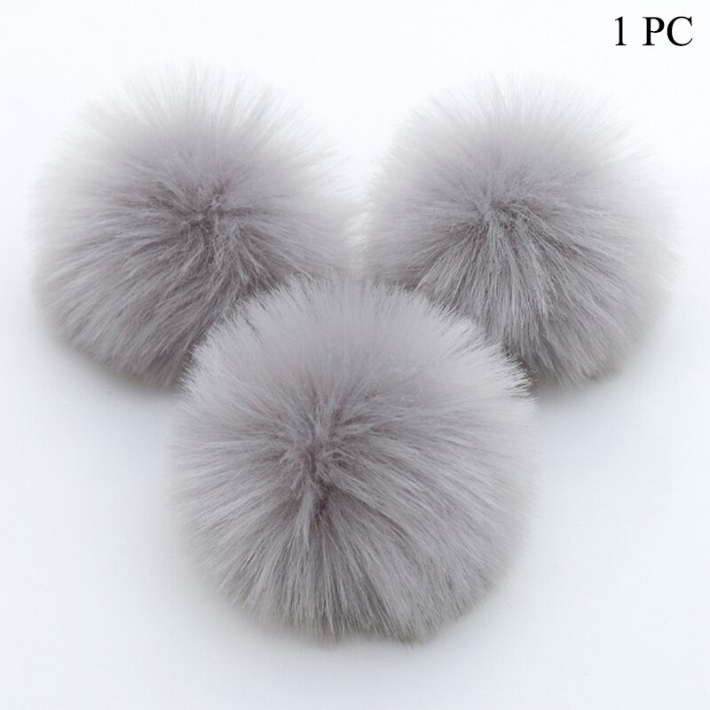 Pompones grandes de piel de zorro Real DIY, 10cm, pompones de piel de mapache, bolas, gorros y Pompón de pelo Natural para bolsos, zapatos, bufandas, accesorios: light grey3