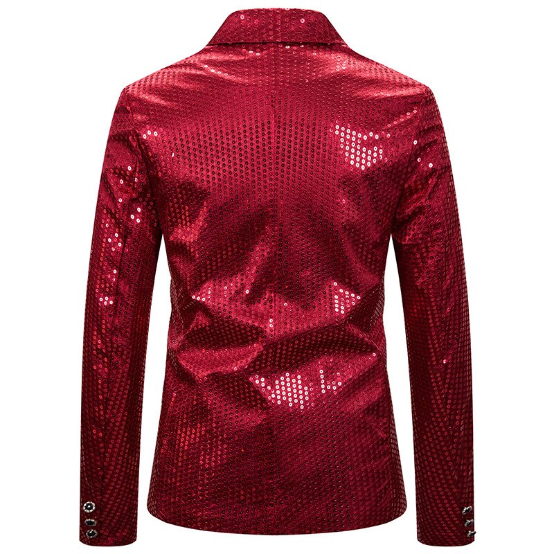 Sølv/rød pailletter blazer herre jakkesæt jakke design herre scene sangere tøj danse stjerne stil kjole masculino homme