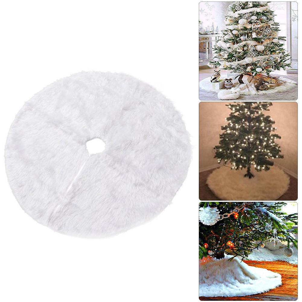 78Cm Witte Kerstboom Rok Wit Pluche Sneeuwvlok Kerstboom Decoratie Voor Nieuwjaar Xmas Thuis Kerst Decoratie