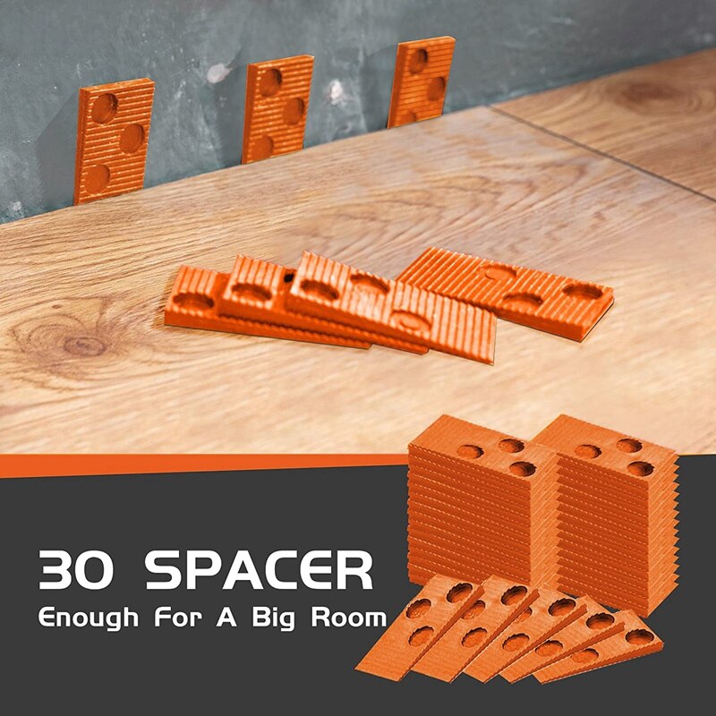 Laminaat Houten Vloeren Installatie Kit Met 30 Spacers, Pull Bar,Rubber Tikken Blok, dubbele Geconfronteerd Mallet, Kniebeschermers