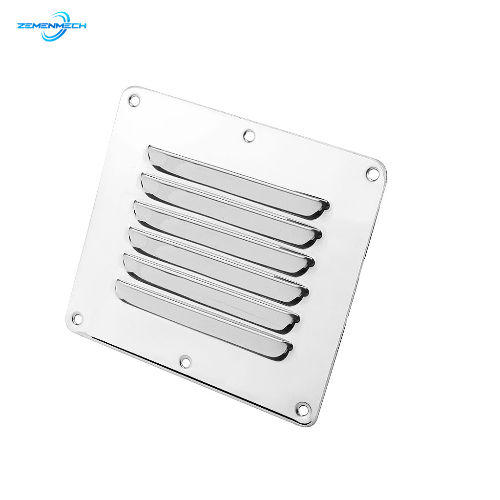 Marine hardware 316 rustfrit stål båd marine firkantet luftspjæld spjæld udluftningsgitter ventilation spjæld ventilator grill dæksel