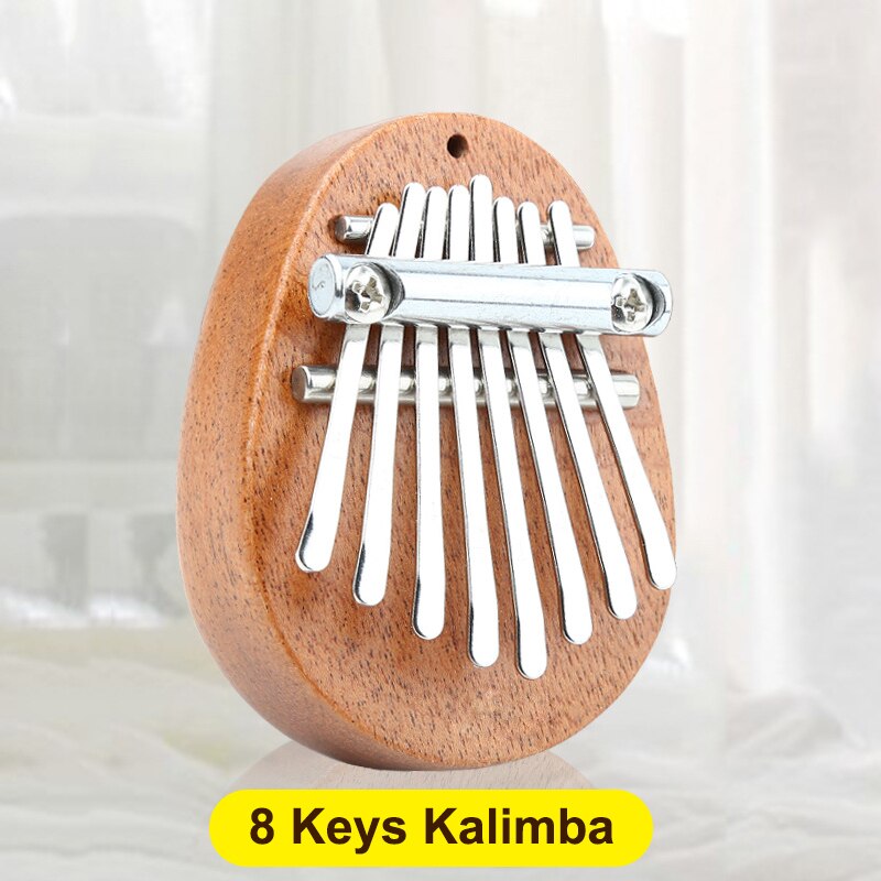 17 Keys Kalimba Thumb Piano Mahogany Mbira Body Musical Instruments Sanza Likembe Africa Finger Piano Beginner Upright Piano: mini 8 Keys