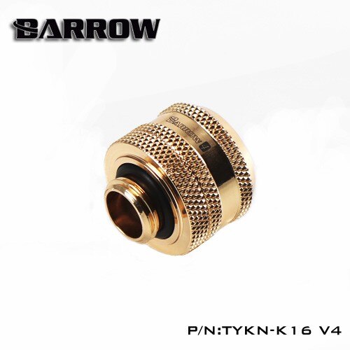 Barrow tykn -k16 v 4, od16mm hårde rørfittings , g1/4 adaptere til  od16mm hårde rør: Guld