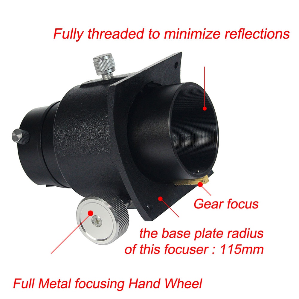 Fully Metal 2" Manual Gear Focusing Focuser for Reflector Astronomy Telescope LD2010A