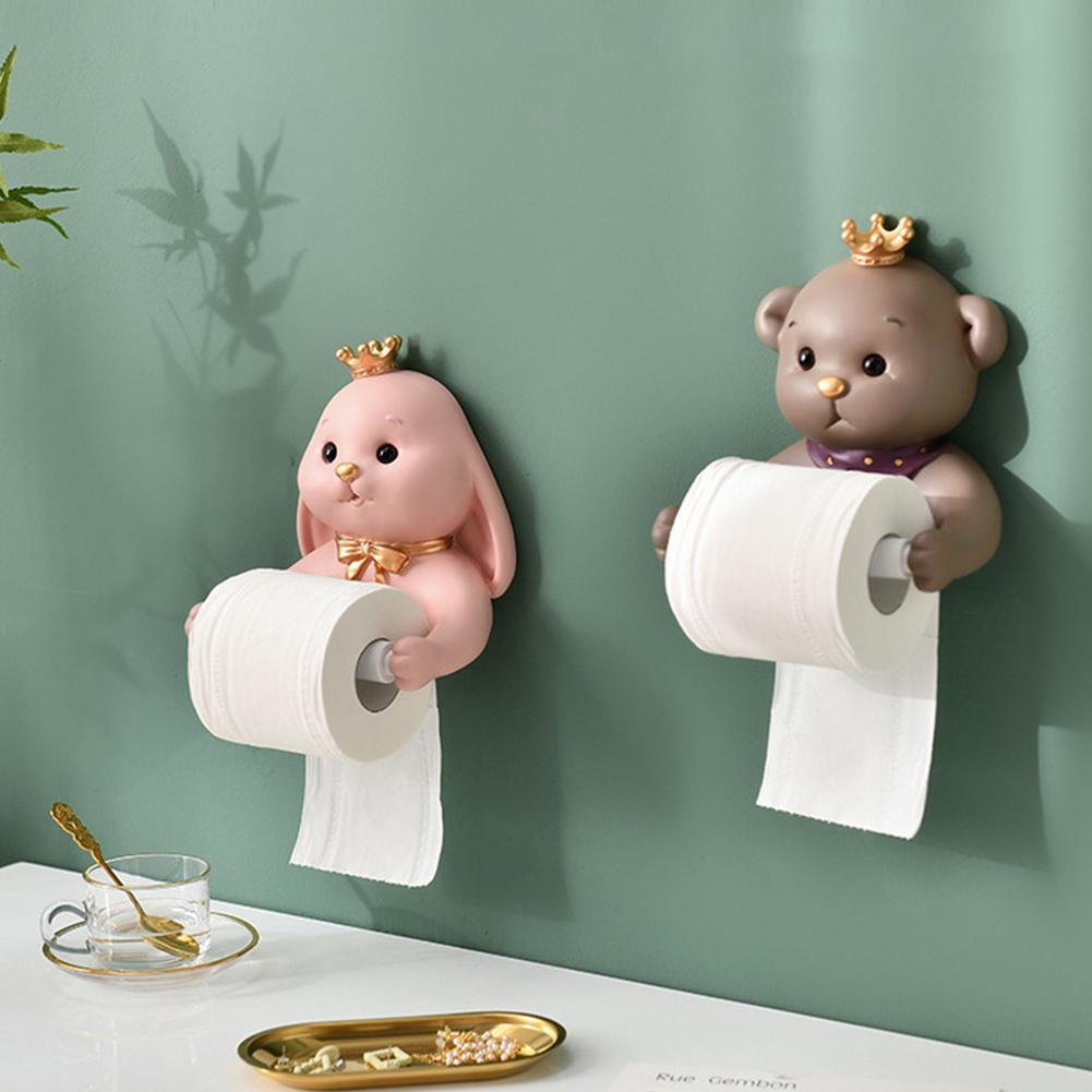 Lustiger Toilettenpapierhalter, Taschentuchrollenhalter, Wandmontage, 3D-Tierständer, Spender, Organizer für Küche, Hotel, Waschraum