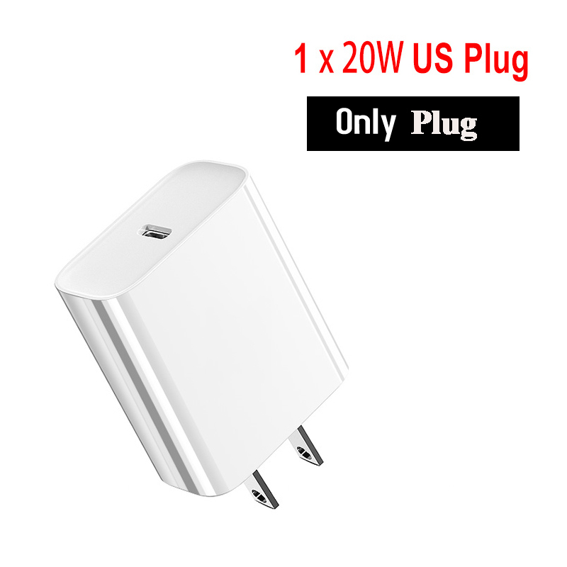 Fast Charger USB Quick Charging 20W QC 3.0 Typec to USBC Cable Phone AdapterFor iPhone 12 Huawei C2C Macbook Pro C2L Tablet Cord: 20W US