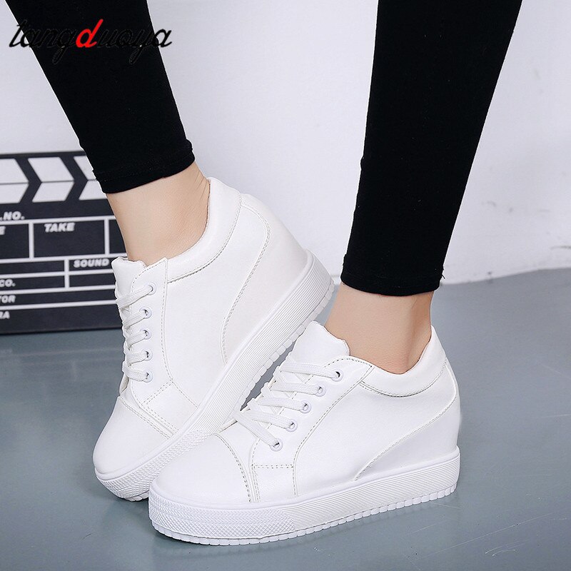 Platåsneakers damskor vita sneakers för kvinnor kilklackar sneakers fritidsskor kvinna höga platåskor dam sneaker