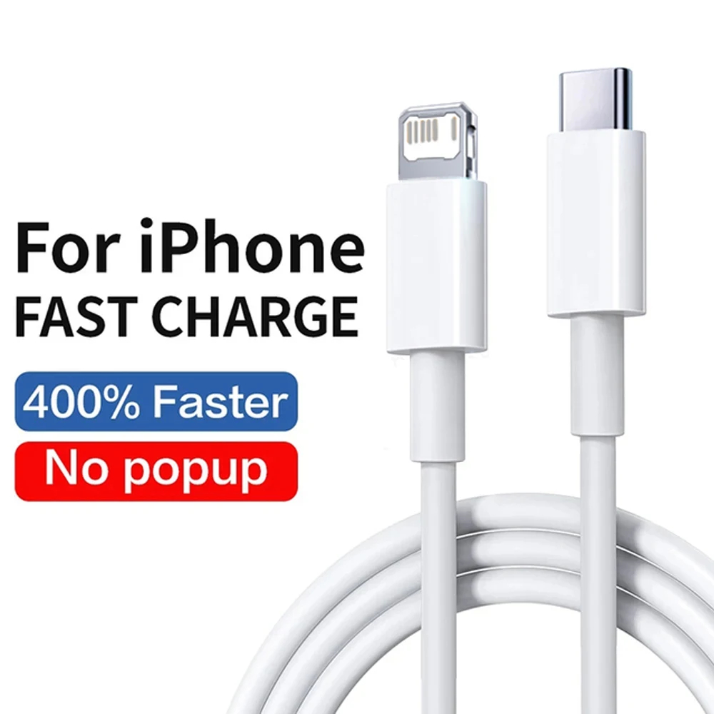 Carga rápida PD 30w USB C original para iPhone 13 12 11 14 pro Max 7 8 plus mini XS XR x línea de carga rápida USB C para cargadores de iPhone: IL