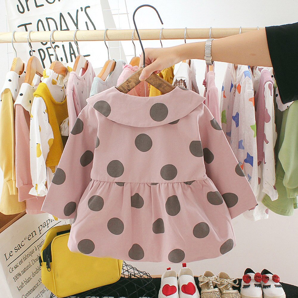 Pop Lange Mouw Baby Windjack Jas Kids Zoete Jas Herfst Kinderen Dunne Jas Baby Effen Kleur Meisje Outewear