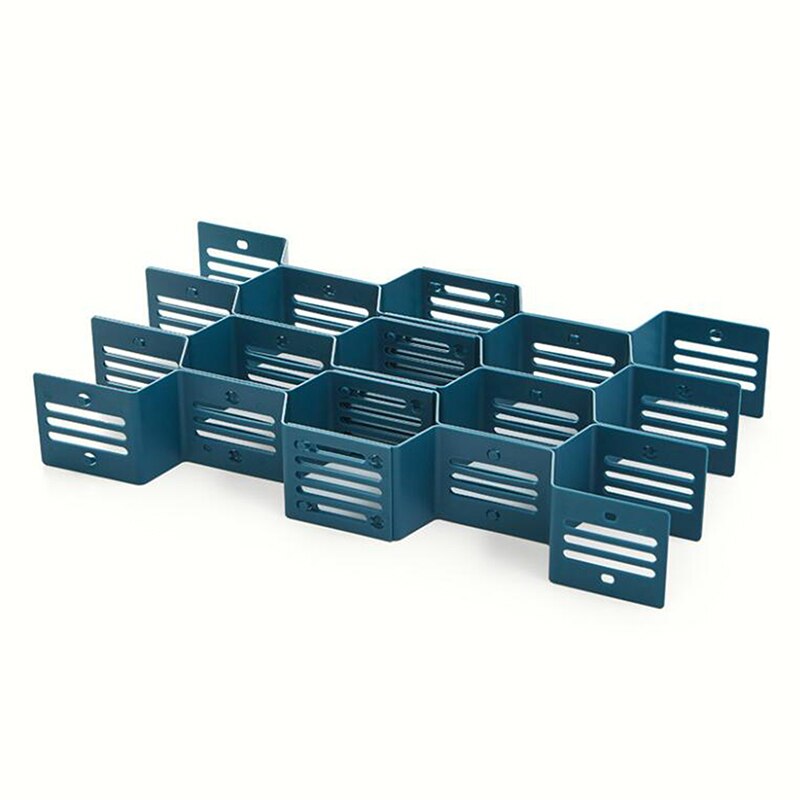 Adjustable Clapboard Drawer Divider Partition Storage Organiser Wardrobe Closet Separator Socks Division: deep blue
