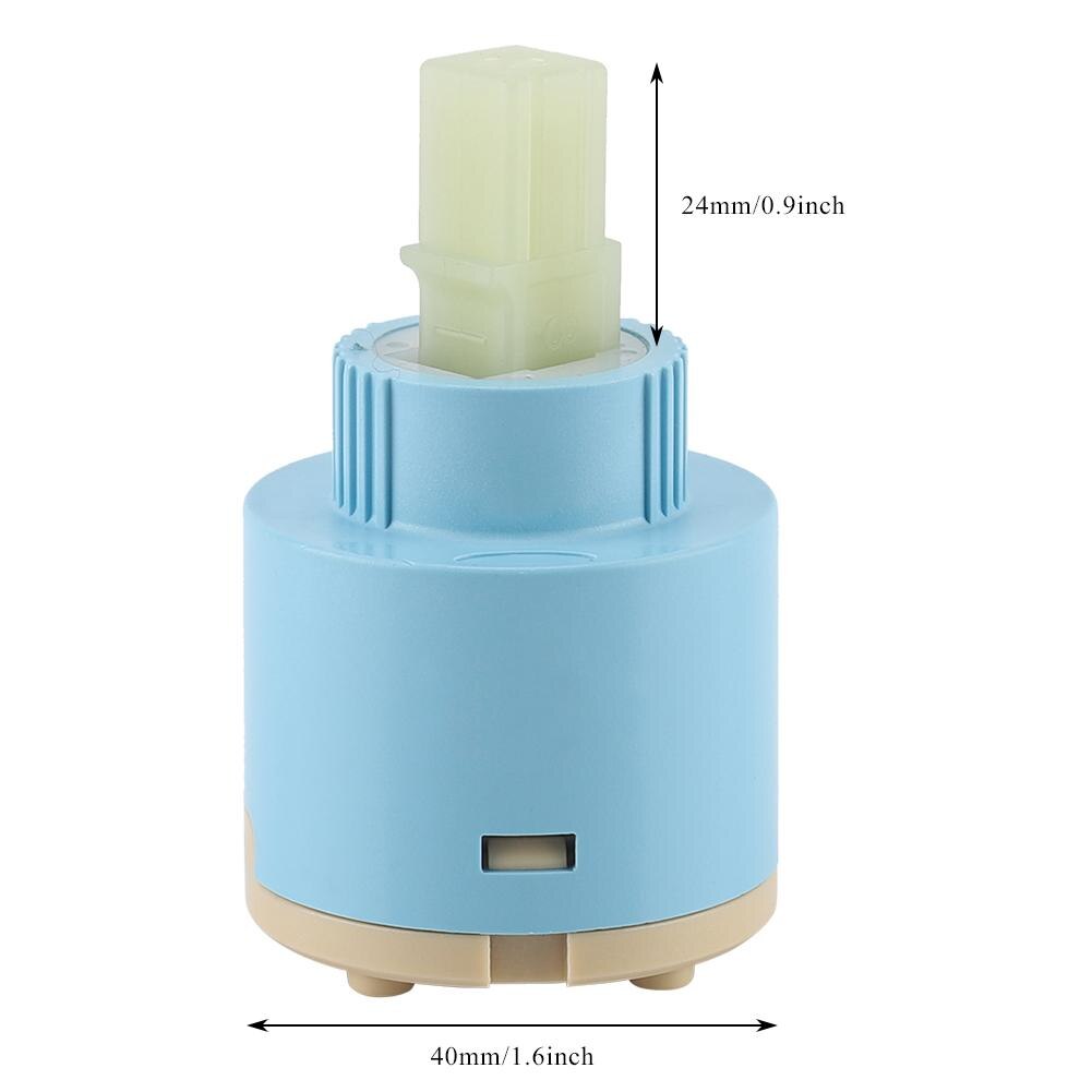35/40mm Ceramic Cartridge Water Mixer Tap Inner Control Faucet Valve ABS Blue Practical: White