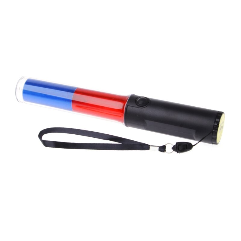 Powerful LED Flashlight Plastic Traffic Wand Torch 4 Modes Blizzard Flash G92E