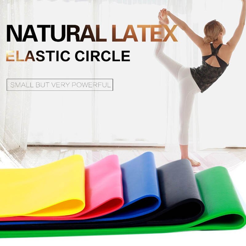 Pilates Gym Resistance Bands Strength Training Nature Rubber Loop Sports Fitness Workout Elastic Athletic Yoga Expander