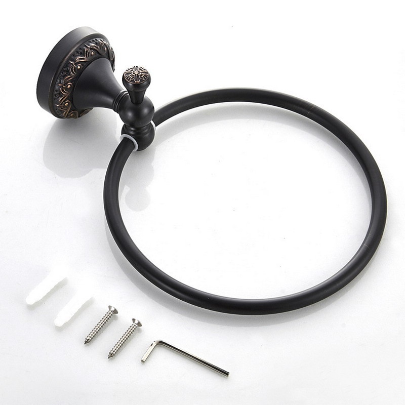 Towel Rings Oil Rubbed Bronze Towel Ring Towel Holder Bath Towel Bar Bathroom Accessories Home Decoration ZD1668