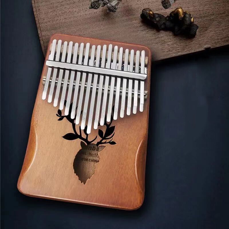 Kalimba-Piano de pulgar de 17 teclas, instrumento Musical, caja de música creativa, hecho con un solo tablero, madera Mbira de: B
