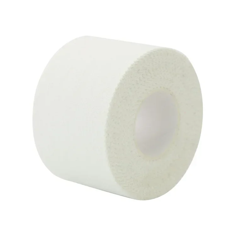 1pc atletische sport witte katoenen tape zaagtand zelfklevend verband voor spierknie pols vingers wrap bescherming spierondersteuning: WHITE