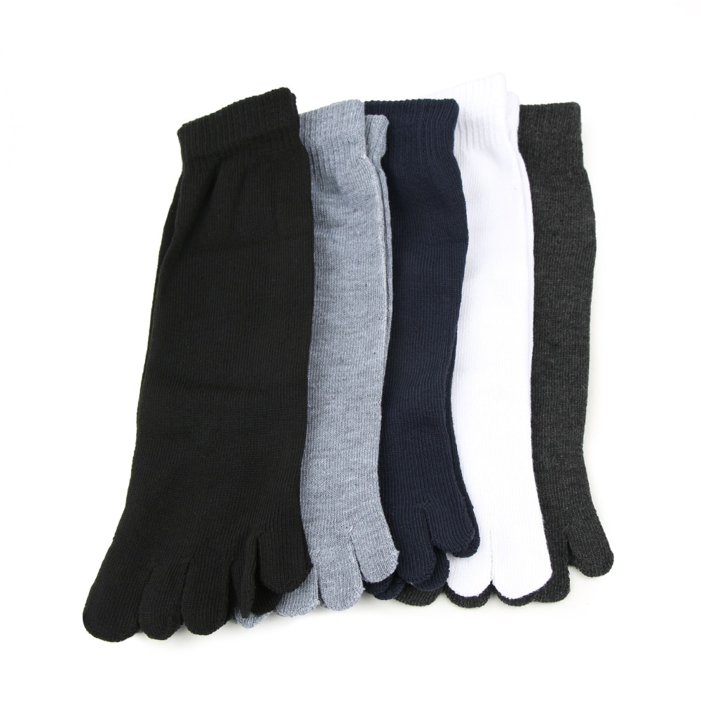 1 paar Unisex Sokken Winter Warme Zachte Mannen Vrouwen Sokken Katoen Vinger Ademend Vijf Teen Sokken Vijf Vinger Effen Sokken