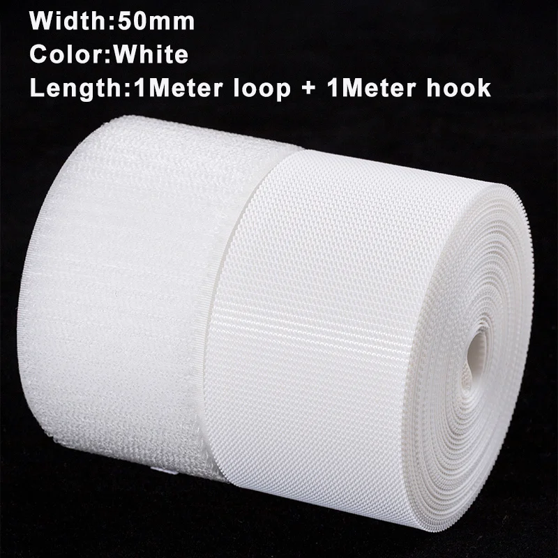1 M/Pairs Naaien Klittenband Tape Strips Niet-klevende Sluiting Tape Stof Nylon Sticky Strips Voor Kleding DIY Ambachten 20-100mm: Dull