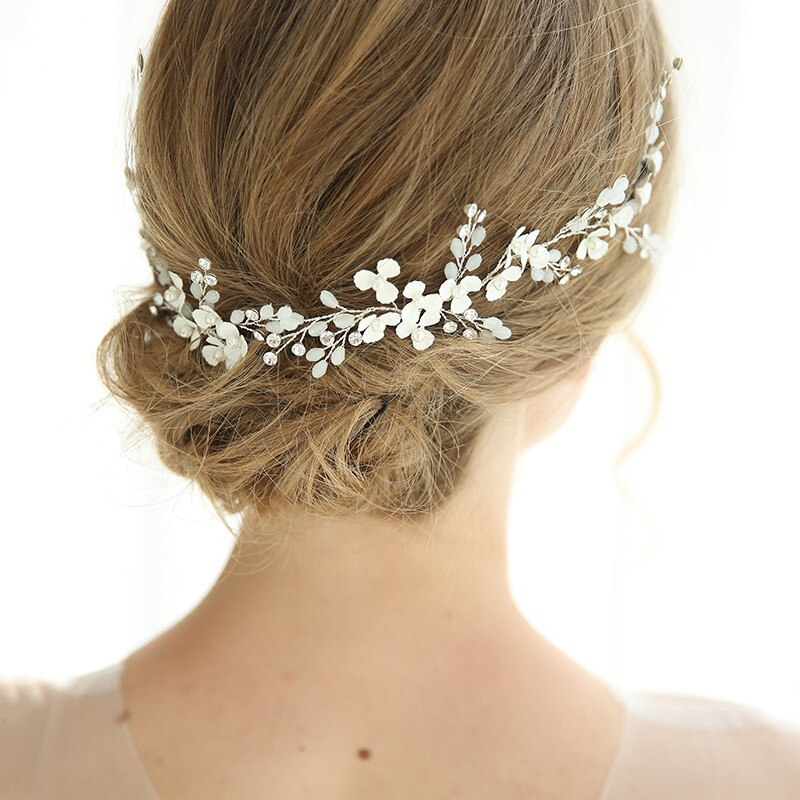 bride handmade jewelry wedding hair accessories hair inserted in the forest flower hairpin wedding headdress