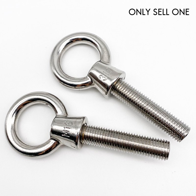 Eye Bolt Stainless Steel Marine Lifting Eye Screws Ring Loop Hole For Cable Rope Eye Bolt