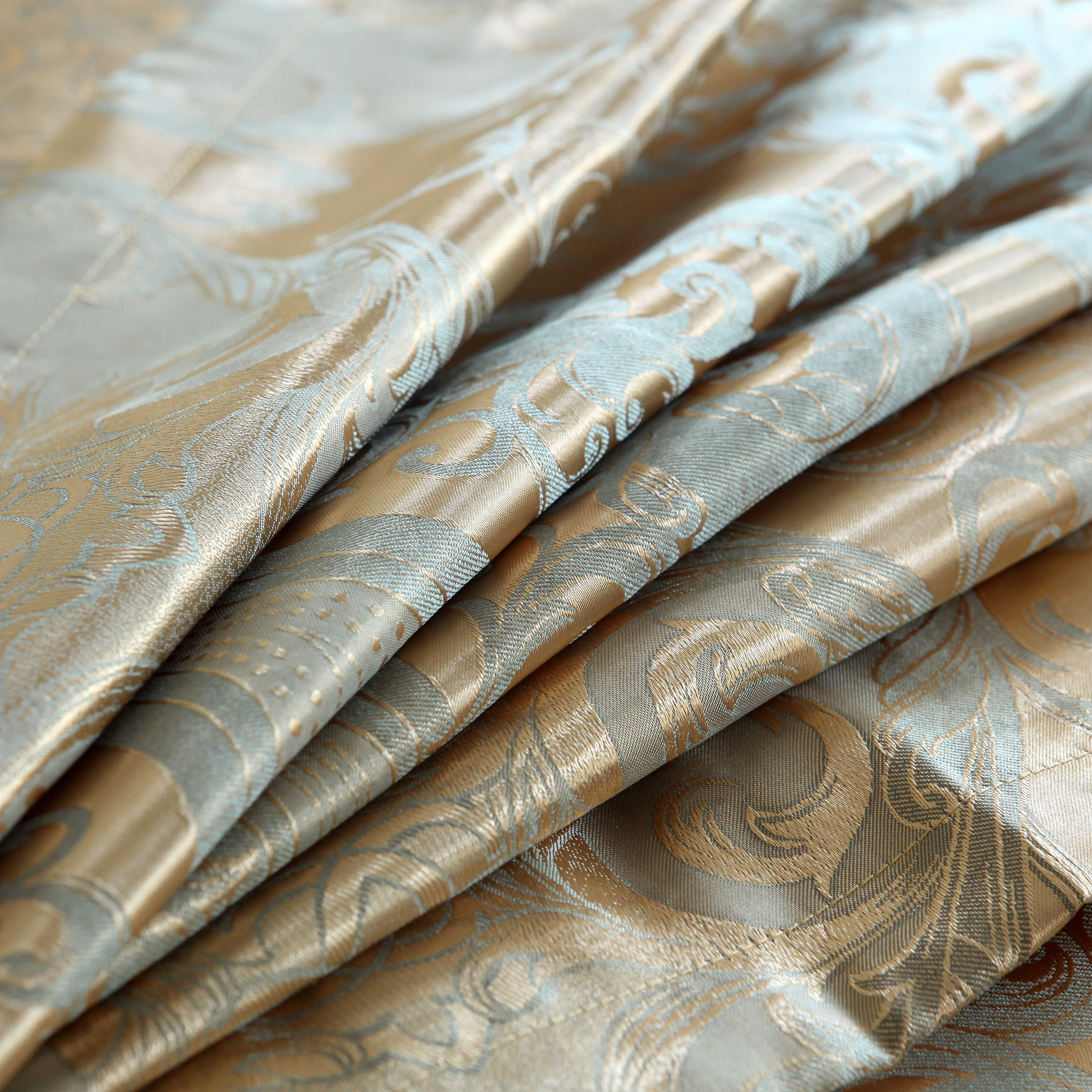 Påslakanset i satin i storlek, blommigt jacquard i satin, lyxigt sängkläderset i siden, 3 delar