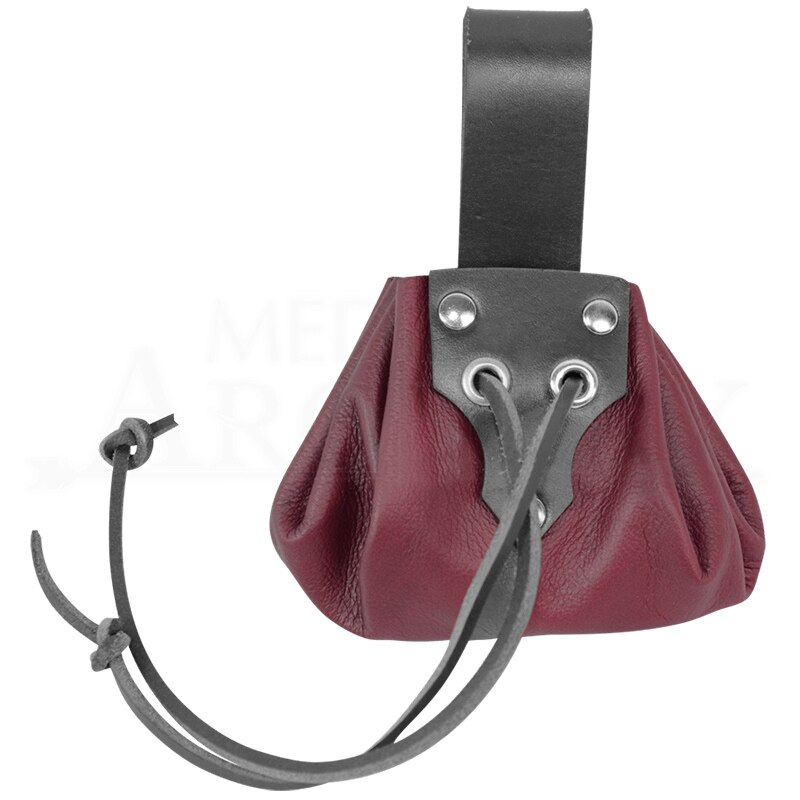 Monedero de cuero con cordón para hombre y mujer, cartera Vintage Medieval con Larp, accesorios de disfraces de pirata vikingos celtas, monedero con cinturón