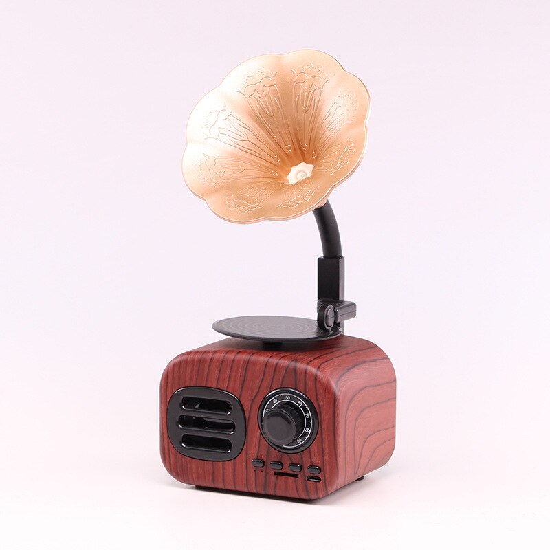 Fonograaf bluetooth speakers draadloze bluetooth speakers retro modieus familie moet kiezen: Ft -5 gele houten