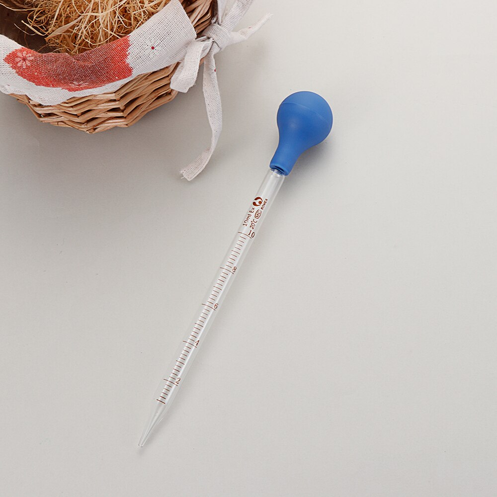5/10ml Multi-function Rubber Head Glass Dropper Glass Pipettes Lab Scale Laboratory Test Tubes Liquid Transfer Dropper