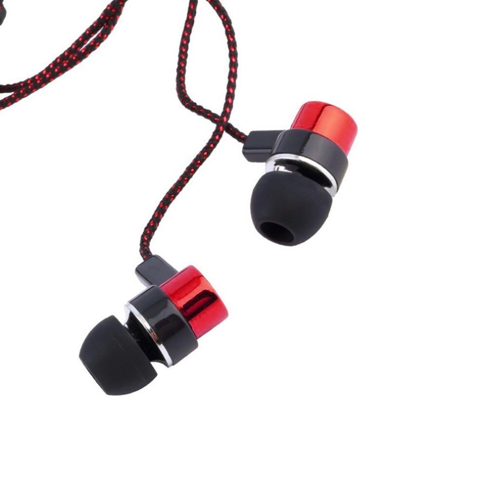 Kopfhörer Geflochtene Verdrahtung Super Bass In Ohr Musik Kopfhörer HIFI Stereo Ohrhörer Lärm Isolieren Sport Kopfhörer Mit Mic
