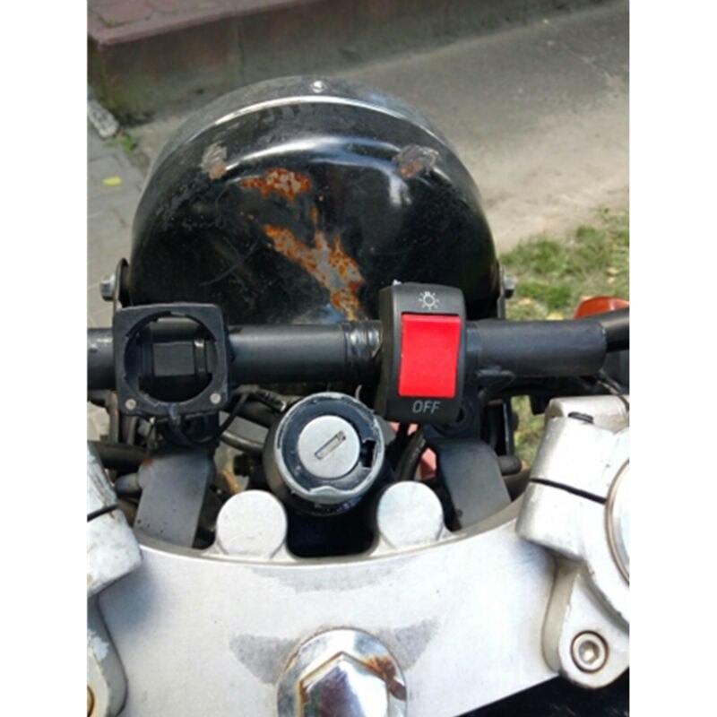 Botón Universal de manillar, Conector de bala, moto rcycle, moto, faro delantero, interruptor de luz Led, lámpara de encendido apagado para moto bycle reacondicionada