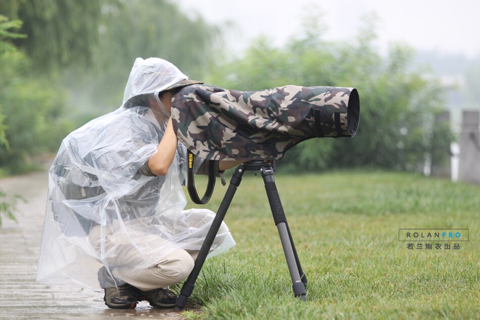 ROLANPRO telephoto lens rain cover, Tree branches pattern waterproof camouflage photography Rain Cover Raincoat Lens Rain Cover