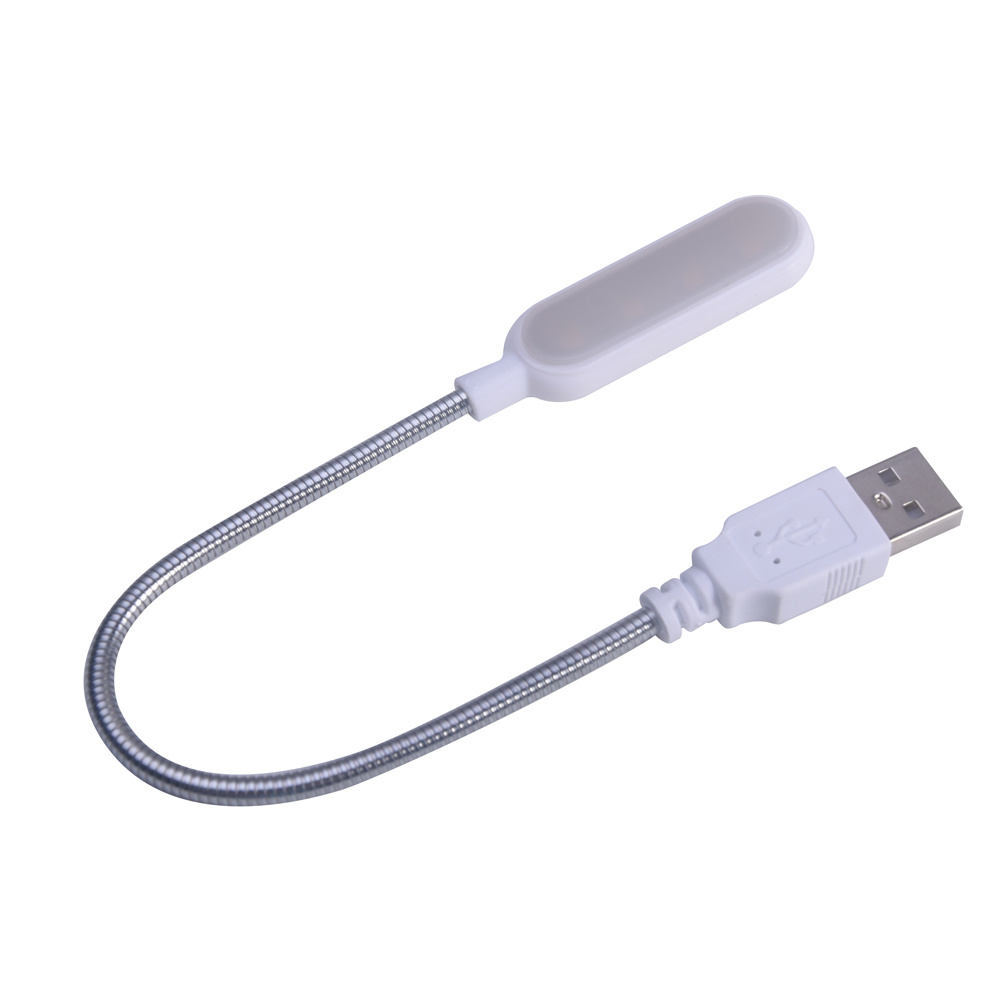 Bærbar usb-leselampe til reiser, mini ledet-boklampe, nattlys, drevet av bærbar pc, jule-ledet-lys: Foranderlig / beige
