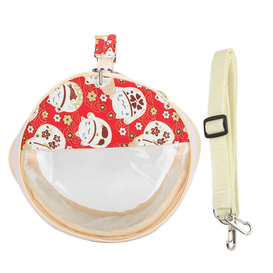 Draagbare Opknoping Tas Hamster Transparante Bag Vogel Papegaai Golden Hamster Egel Outdoor Reizen Zichtbaar: C