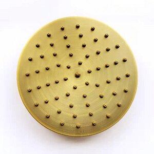 8 tommer 20 x 20cm runde hovedbruser hoved, kobber bruser hoved, anitque messing badeværelse bruser, chuveiro yt -5113: Kun brusehoved