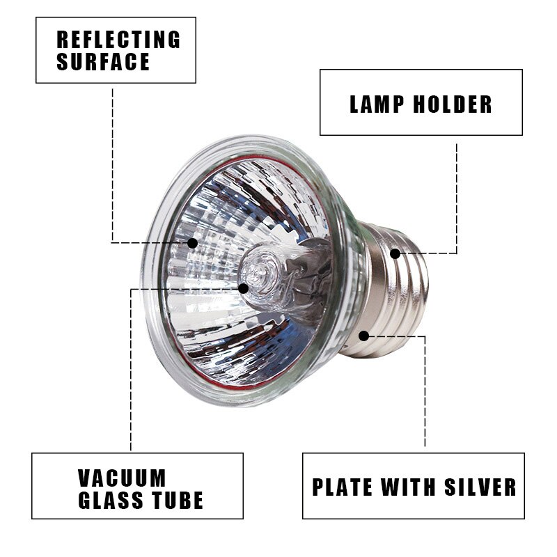 Haustier Heizung Lampe Eidechse Schildkröte Spinne Reptilien Kasten Heizung Wärmer Wärme Lampe Grübler 25W/50W/75W