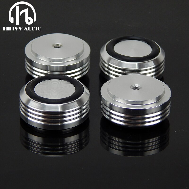 Aluminum foot pad for hifi amplifier Speaker chassis Machine feet Mats Pads 4PCS Diameter 30mm height 13mm Power amplifier feet