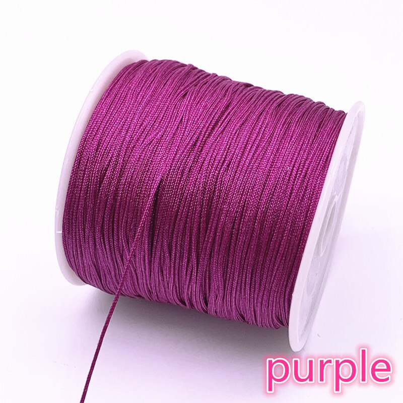 Bracelet de fil en Nylon 100 mètres/rouleau, cordon en macramé, nœud chinois, tressé, glands bricolage-même, fil à perles,: 14